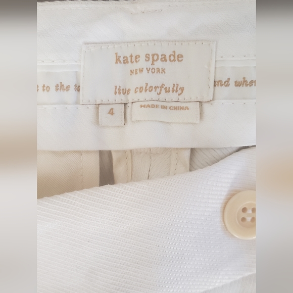 Kate Spade Ivory Capri Pants Size 4 - Picture 9 of 11